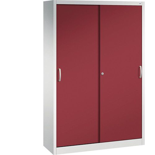 4050646170335 - CP Schiebetürenschrank C 2000 Acurado 2040-00 S10169 lichtgrau rubinrot 4 Fachböden 1200 x 400 x 1950 cm 4050646170335 - CP Schiebetürenschrank C 2000 Acurado 2040-00 S10169 lichtgrau rubinrot 4 Fachböden 1200 x 400 x 1950 cm