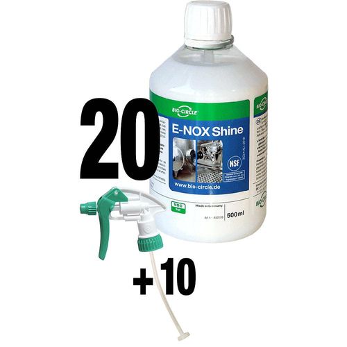 4061753247469 - Bio-Circle Edelstahlreiniger E-NOX Shine VE 20 Stk + 10 Sprayer wasserbasiert 4061753247469 - Bio-Circle Edelstahlreiniger E-NOX Shine VE 20 Stk + 10 Sprayer wasserbasiert