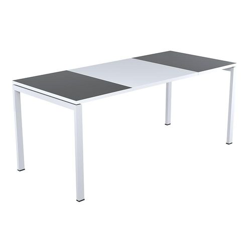 3660141250800 - Paperflow Schreibtisch easyDesk® Höhe 750 mm Breite 1400 mm Plattenfarbe anthrazit   weiß