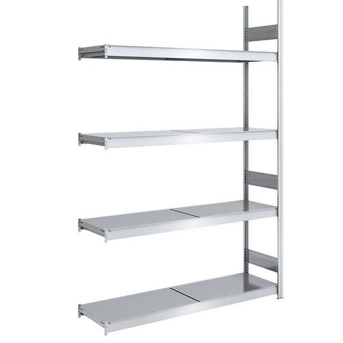 4250623702904 - Großfach-Steckregal mit Stahlböden Höhe 2500 mm Fachbodenbreite 1500 mm Fachbodentiefe 500 mm Anbauregal hofe