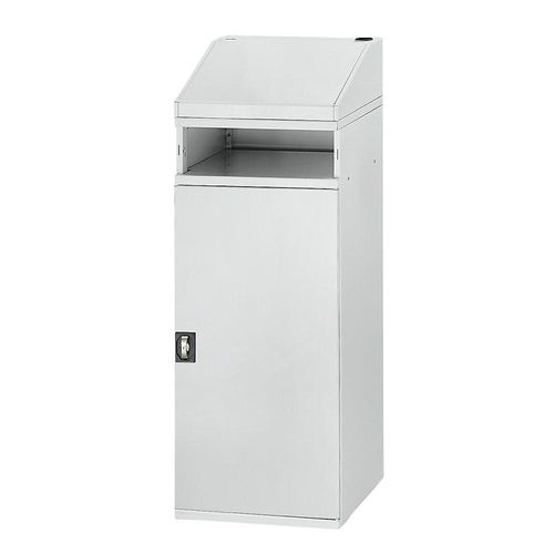 4040376947468 - Industrie-Stehpult mit offenem Fach über dem Schrank Breite 450 mm lichtgrau RAU 4040376947468 - Industrie-Stehpult mit offenem Fach über dem Schrank Breite 450 mm lichtgrau RAU