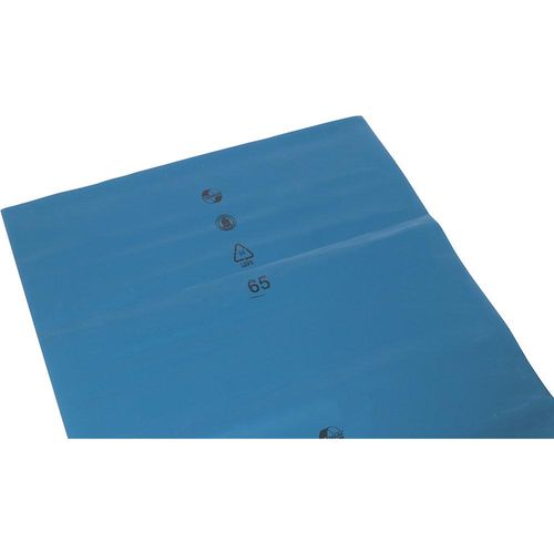 4001553101288 - Schwermüllsäcke LDPE Volumen 120 l BxH 700 x 1100 mm Materialstärke 200 µm blau VE 100 Stk