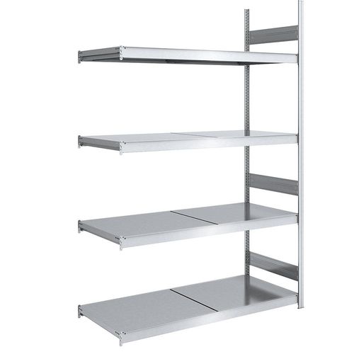 4250623703062 - Großfach-Steckregal mit Stahlböden Höhe 2500 mm Fachbodenbreite 1500 mm Fachbodentiefe 800 mm Anbauregal hofe