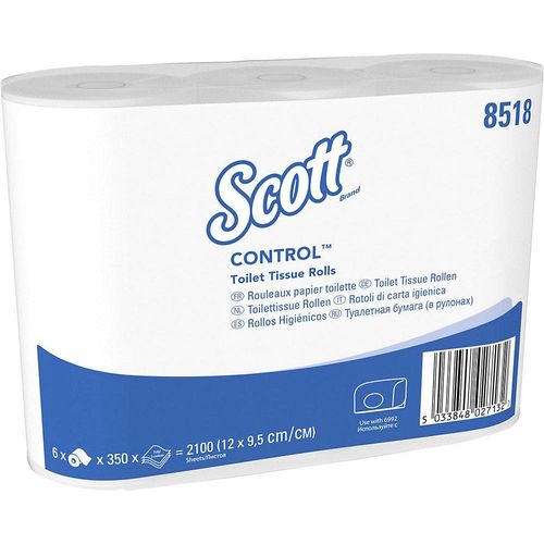 5033848027132 - Toilettenpapier ControlT 8518 3-lagig hochweiß 350 Blatt 5033848027132 6 Stück