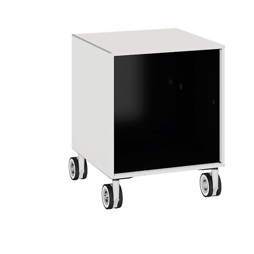 4250633390887 - mauser Einzelbox auf Rollen Breite 385 mm signalweiß tiefschwarz 4250633390887 - mauser Einzelbox auf Rollen Breite 385 mm signalweiß tiefschwarz