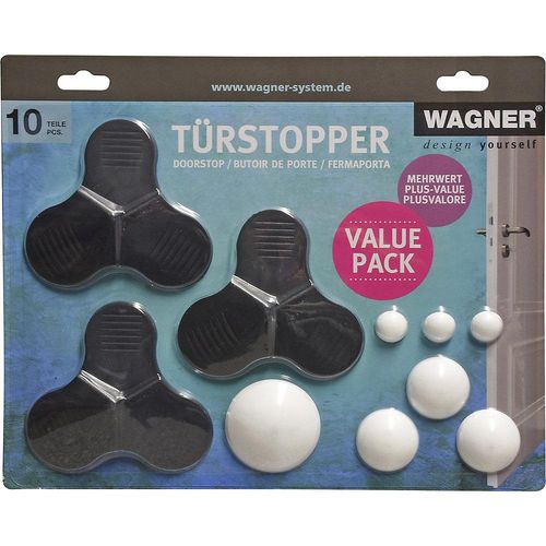 4001073082579 - Boden- Wand-Türstopper-Set 3 x Türkeil 7 x Wandstopper 10-teilig Wagner 4001073082579 - Boden- Wand-Türstopper-Set 3 x Türkeil 7 x Wandstopper 10-teilig Wagner