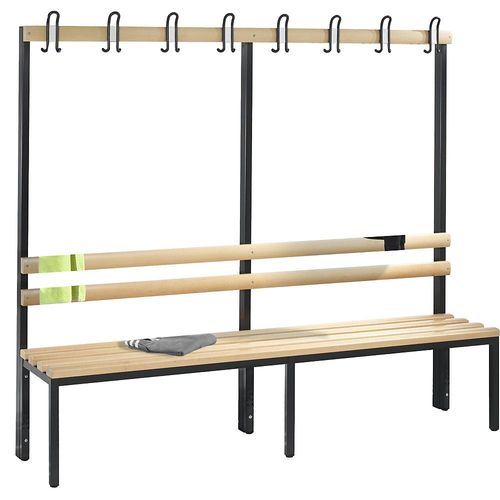 4025314601527 - Garderobenbank Basic 8052-100 Holz 196cm freistehend mit Hakenleiste buche anthrazit 4025314601527 C+P-Möbel 4025314601527 - Garderobenbank Basic 8052-100 Holz 196cm freistehend mit Hakenleiste buche anthrazit 4025314601527 C+P-Möbel