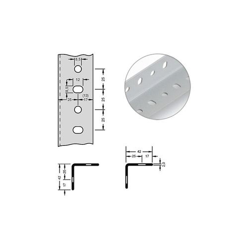 4250623727860 - Stahl-Winkelprofil für Baukastensystem 42 x 42 x 2 mm Länge 2 m lichtgrau VE 10 Stk hofe 4250623727860 - Stahl-Winkelprofil für Baukastensystem 42 x 42 x 2 mm Länge 2 m lichtgrau VE 10 Stk hofe
