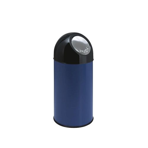 8713631003396 - Push-Mülleimer Stahl Volumen 40 l blau ab 2 Stk kaiserkraft