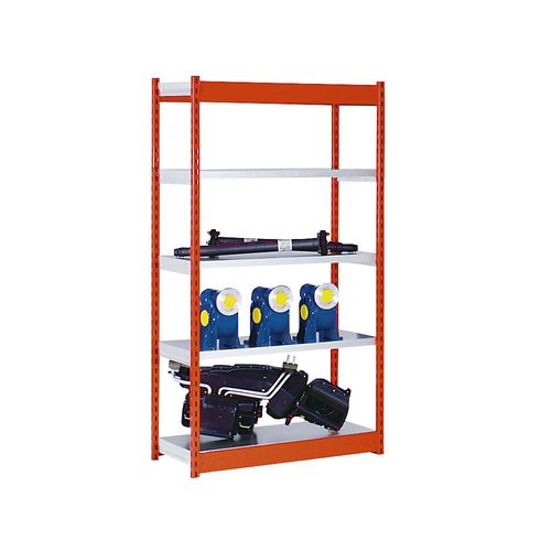 4250623734530 - Stabil-Steckregal einseitig Regalhöhe 2000 mm orange verzinkt Bodenbreite 1025 mm Grundregal Breite x Tiefe 1025 x 600 mm hofe 4250623734530 - Stabil-Steckregal einseitig Regalhöhe 2000 mm orange verzinkt Bodenbreite 1025 mm Grundregal Breite x Tiefe 1025 x 600 mm hofe