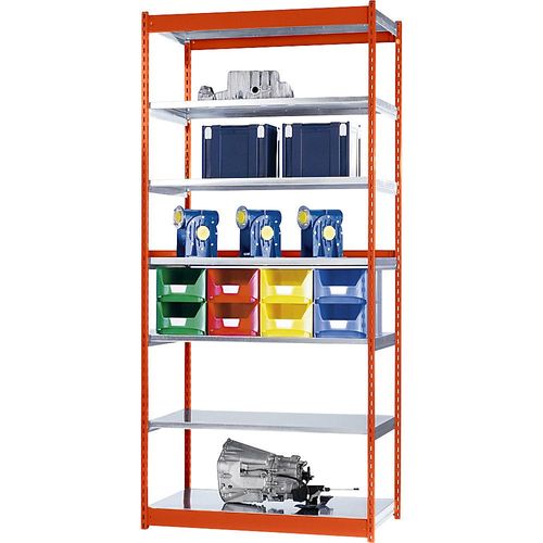 4250623734790 - Stabil-Steckregal einseitig Regalhöhe 3000 mm orange verzinkt Bodenbreite 1325 mm Grundregal Breite x Tiefe 1325 x 400 mm hofe 4250623734790 - Stabil-Steckregal einseitig Regalhöhe 3000 mm orange verzinkt Bodenbreite 1325 mm Grundregal Breite x Tiefe 1325 x 400 mm hofe