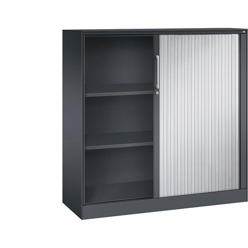 4060061851467 - Rollladenschrank ASISTO Höhe 1292 mm Breite 1200 mm schwarzgrau weißaluminium