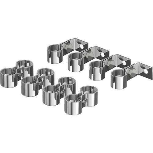 4061753091031 - Set aus Verbindungsklammern und Wandbefestigungen 2 x 4 Stk verchromt kaiserkraft 4061753091031 - Set aus Verbindungsklammern und Wandbefestigungen 2 x 4 Stk verchromt kaiserkraft