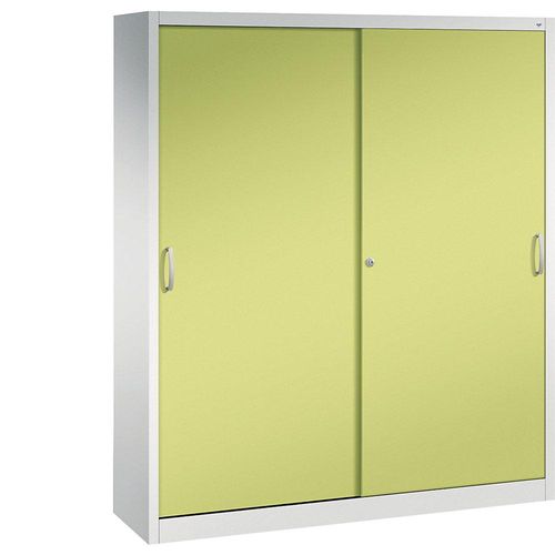4059369442187 - C+P Schiebetürenschrank Acurado H1950xB1600xT400mm Korpus Lichtgrau Fronten Viridingrün Anzahl Fächer 8 4059369442187 - C+P Schiebetürenschrank Acurado H1950xB1600xT400mm Korpus Lichtgrau Fronten Viridingrün Anzahl Fächer 8