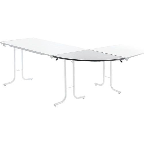 3700245508640 - Anbautisch zu Klapptisch Plattenform Viertelkreis 700 x 700 mm Gestell alufarben Platte lichtgrau 3700245508640 - Anbautisch zu Klapptisch Plattenform Viertelkreis 700 x 700 mm Gestell alufarben Platte lichtgrau