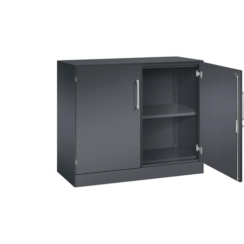 4062084798514 - Flügeltürenschrank ASISTO Höhe 897 mm Breite 1000 mm 1 Fachboden schwarzgrau schwarzgrau 4062084798514 - Flügeltürenschrank ASISTO Höhe 897 mm Breite 1000 mm 1 Fachboden schwarzgrau schwarzgrau