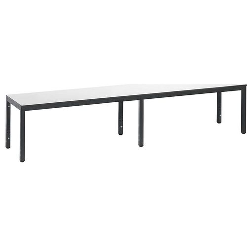 4063332799925 - Umkleidebank Basic Plus für Feuchträume ohne Rückenlehne 6-Fußgestell schwarzgrau RAL 7021 ohne Schuhrost B 1960 mm Dekor weiß 4063332799925 - Umkleidebank Basic Plus für Feuchträume ohne Rückenlehne 6-Fußgestell schwarzgrau RAL 7021 ohne Schuhrost B 1960 mm Dekor weiß