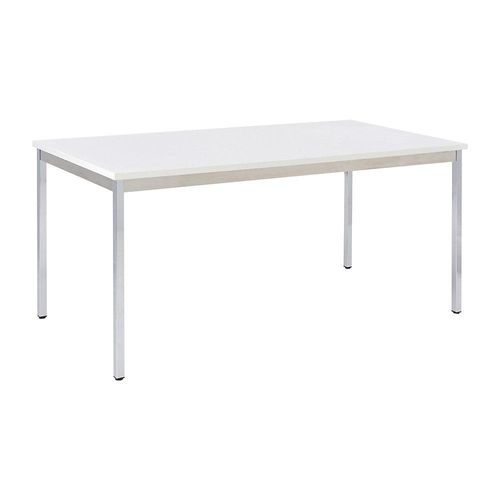 3700245514900 - eurokraft basic Mehrzwecktisch rechteckig BxH 1400 x 740 mm Tiefe 700 mm Platte lichtgrau Gestell verchromt 3700245514900 - eurokraft basic Mehrzwecktisch rechteckig BxH 1400 x 740 mm Tiefe 700 mm Platte lichtgrau Gestell verchromt