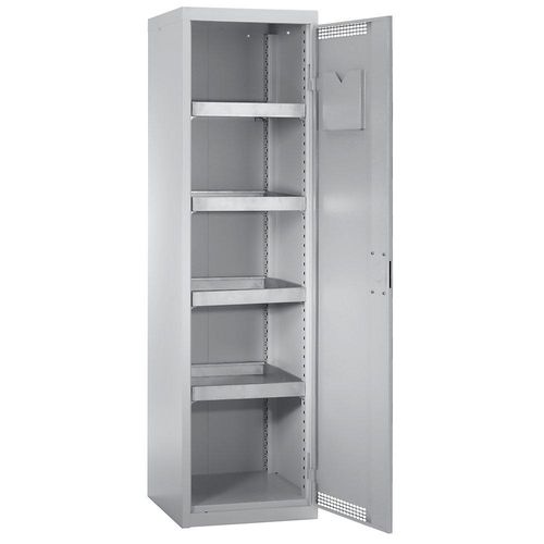 4031068144036 - Umweltschrank und Gefahrstoffschrank - Säule mit Zwangsbelüftung HxBxT 180x50x50 cm 4 dichtgeschweißte Wannen lichtgrau 4031068144036 - Umweltschrank und Gefahrstoffschrank - Säule mit Zwangsbelüftung HxBxT 180x50x50 cm 4 dichtgeschweißte Wannen lichtgrau