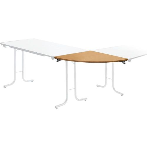 3700245508626 - Anbautisch zu Klapptisch Plattenform Viertelkreis 700 x 700 mm Gestell schwarz Platte Buche-Dekor 3700245508626 - Anbautisch zu Klapptisch Plattenform Viertelkreis 700 x 700 mm Gestell schwarz Platte Buche-Dekor
