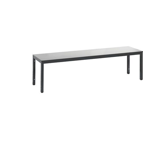 4063332799437 - Umkleidebank Basic Plus für Feuchträume ohne Rückenlehne 6-Fußgestell schwarzgrau RAL 7021 ohne Schuhrost B 1500 mm Dekor silbergrau 4063332799437 - Umkleidebank Basic Plus für Feuchträume ohne Rückenlehne 6-Fußgestell schwarzgrau RAL 7021 ohne Schuhrost B 1500 mm Dekor silbergrau