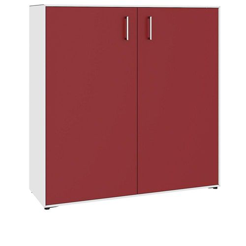 4250633391259 - mauser Flügeltürenschrank 2 Türen 6 Fächer Breite 1155 mm reinweiß rubinrot 4250633391259 - mauser Flügeltürenschrank 2 Türen 6 Fächer Breite 1155 mm reinweiß rubinrot
