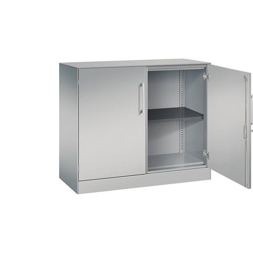 4051803742266 - Flügeltürenschrank ASISTO Höhe 897 mm Breite 1000 mm 1 Fachboden weißaluminium weißaluminium