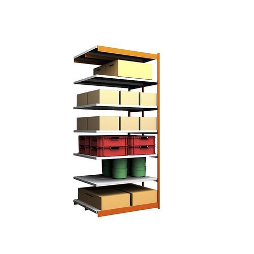 4250623734349 - Stabil-Steckregal doppelseitig Regalhöhe 3000 mm orange verzinkt Bodenbreite 1325 mm Anbauregal Breite x Tiefe 1325 x 500 mm hofe 4250623734349 - Stabil-Steckregal doppelseitig Regalhöhe 3000 mm orange verzinkt Bodenbreite 1325 mm Anbauregal Breite x Tiefe 1325 x 500 mm hofe