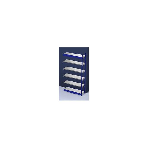 4250623731669 - Stabil-Steckregal einseitig Regalhöhe 2500 mm blau verzinkt Bodenbreite 1325 mm Anbauregal Breite x Tiefe 1325 x 400 mm hofe 4250623731669 - Stabil-Steckregal einseitig Regalhöhe 2500 mm blau verzinkt Bodenbreite 1325 mm Anbauregal Breite x Tiefe 1325 x 400 mm hofe