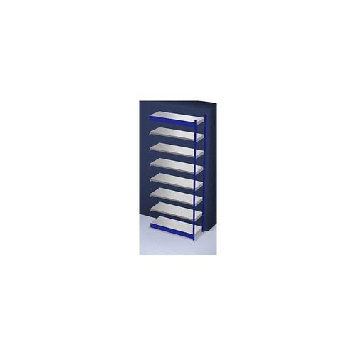 4250623731867 - Stabil-Steckregal einseitig Regalhöhe 3000 mm blau verzinkt Bodenbreite 1325 mm Anbauregal Breite x Tiefe 1325 x 500 mm hofe 4250623731867 - Stabil-Steckregal einseitig Regalhöhe 3000 mm blau verzinkt Bodenbreite 1325 mm Anbauregal Breite x Tiefe 1325 x 500 mm hofe
