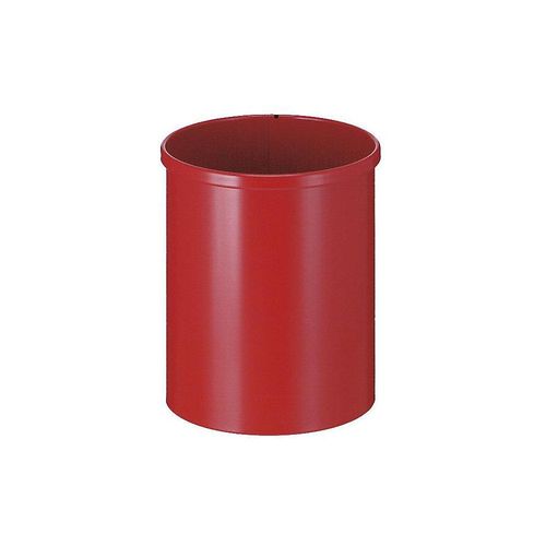 8713631000654 - Papierkorb Metall rund Volumen 15 l HxØ 309 x 255 mm rot ab 10 Stk