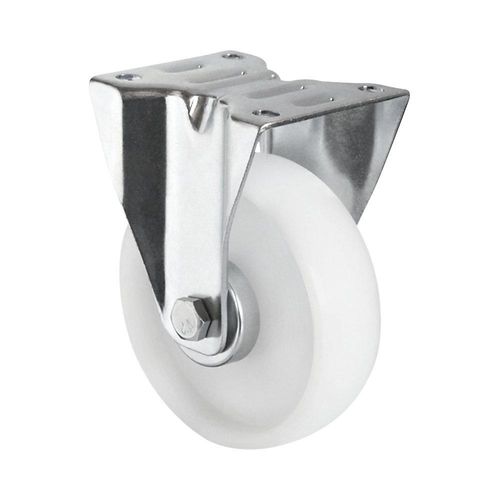 4260475213336 - Polyamid-Reifen weiß Rad-Ø x Breite 200 x 50 mm Montageplatte ab 2 Stk Bockrollen eurokraft basic