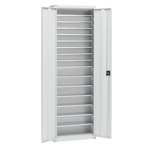 4061753278289 - eurokraft pro Materialschrank aus Stahlblech Höhe 2000 mm lichtgrau RAL 7035 15 Böden 4061753278289 - eurokraft pro Materialschrank aus Stahlblech Höhe 2000 mm lichtgrau RAL 7035 15 Böden