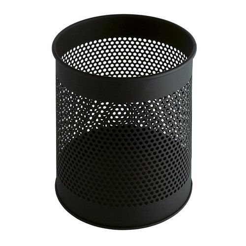 8713631029822 - Perforierter Papierkorb rund Volumen 15 l HxØ 320 x 260 mm schwarz ab 10 Stk kaiserkraft