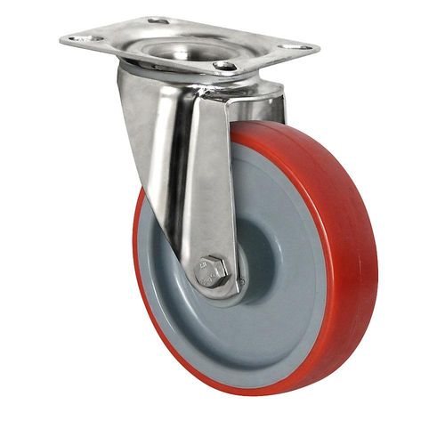 4260565395881 - eurokraft basic PU-Reifen auf PA-Felge Rad-Ø x Breite 80 x 32 mm ab 2 Stk Lenkrolle 4260565395881 - eurokraft basic PU-Reifen auf PA-Felge Rad-Ø x Breite 80 x 32 mm ab 2 Stk Lenkrolle