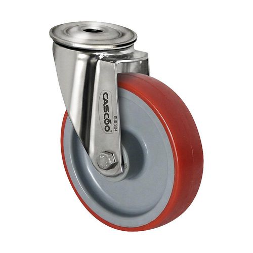 4260565395935 - eurokraft basic PU-Reifen auf PA-Felge Rad-Ø x Breite 100 x 32 mm ab 2 Stk Lenkrolle Rückenloch 4260565395935 - eurokraft basic PU-Reifen auf PA-Felge Rad-Ø x Breite 100 x 32 mm ab 2 Stk Lenkrolle Rückenloch