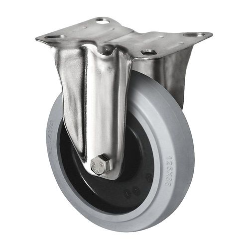 4260565398547 - Elastik-Reifen auf PA-Felge Edelstahlgehäuse Rad-Ø x Breite 160 x 46 mm Bockrolle Rollenlager 4260565398547 - Elastik-Reifen auf PA-Felge Edelstahlgehäuse Rad-Ø x Breite 160 x 46 mm Bockrolle Rollenlager