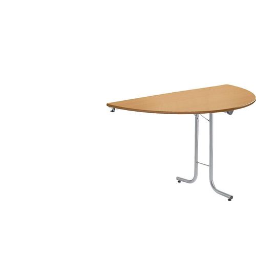 3700245508701 - Anbautisch zu Klapptisch Plattenform Halbkreis 1400 x 700 mm Gestell alufarben Platte Buche-Dekor kaiserkraft 3700245508701 - Anbautisch zu Klapptisch Plattenform Halbkreis 1400 x 700 mm Gestell alufarben Platte Buche-Dekor kaiserkraft