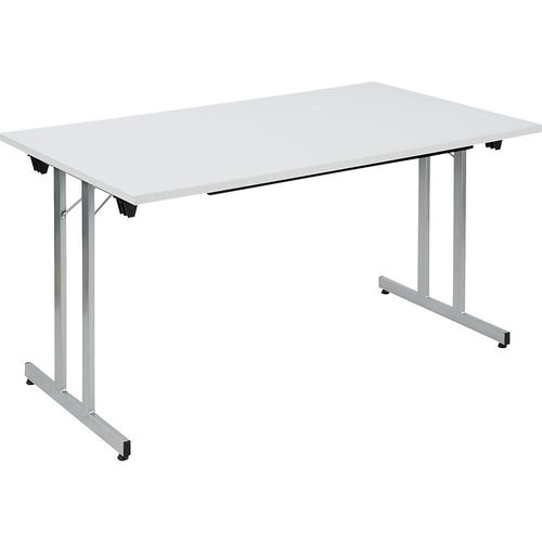 4061753246684 - Klapptisch F25 BxT 1400 x 800 mm Platte lichtgrau Gestell alusilber kaiserkraft