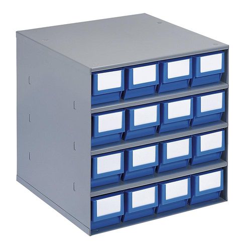 4009292808727 - Schubladenmagazin Gehäuse-Traglast 75 kg HxBxT 395 x 376 x 300 mm 16 Schubladen Schubladen blau 4009292808727 - Schubladenmagazin Gehäuse-Traglast 75 kg HxBxT 395 x 376 x 300 mm 16 Schubladen Schubladen blau