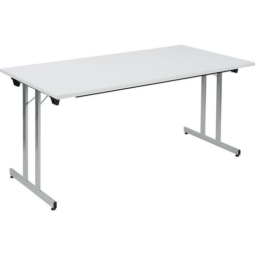 4061753246721 - Klapptisch F25 BxT 1600 x 800 mm Platte lichtgrau Gestell alusilber kaiserkraft