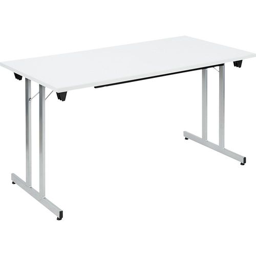 4061753246646 - Klapptisch F25 BxT 1400 x 700 mm Platte lichtgrau Gestell alusilber kaiserkraft 4061753246646 - Klapptisch F25 BxT 1400 x 700 mm Platte lichtgrau Gestell alusilber kaiserkraft