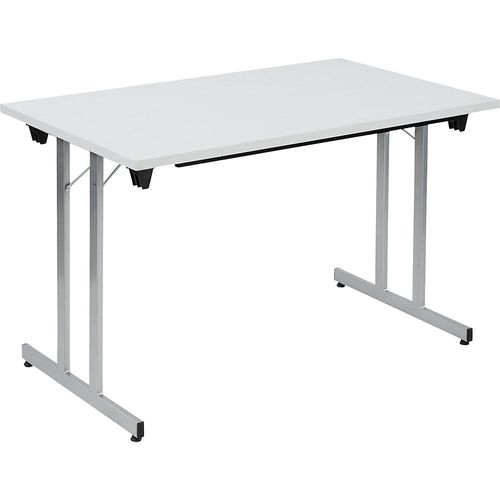4061753246561 - Klapptisch F25 BxT 1200 x 700 mm Platte lichtgrau Gestell alusilber kaiserkraft