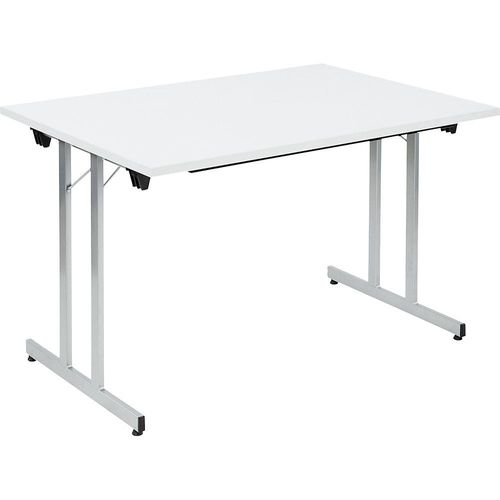 4061753246608 - Klapptisch F25 BxT 1200 x 800 mm Platte lichtgrau Gestell alusilber kaiserkraft