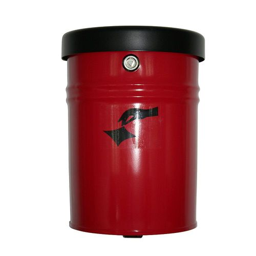 4260058015173 - Wandabfallbehälter abschließbar Volumen 24 l HxØ 370 x 295 mm rot 4260058015173 - Wandabfallbehälter abschließbar Volumen 24 l HxØ 370 x 295 mm rot