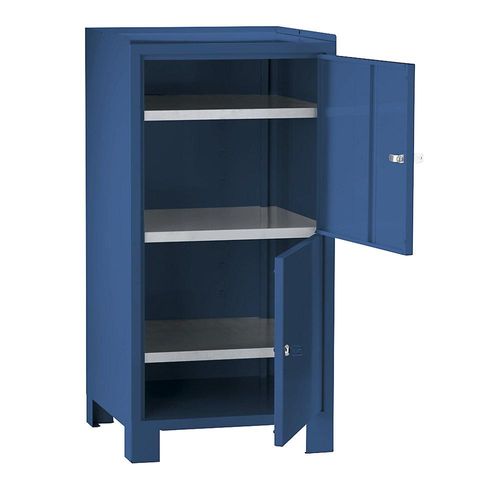 4250618214009 - Werkzeugschrank mit Füßen HxBxT 1000 x 500 x 500 mm 2 verschließbare Fächer mit je 1 Fachboden brillantblau RAL 5007 Wolf 4250618214009 - Werkzeugschrank mit Füßen HxBxT 1000 x 500 x 500 mm 2 verschließbare Fächer mit je 1 Fachboden brillantblau RAL 5007 Wolf