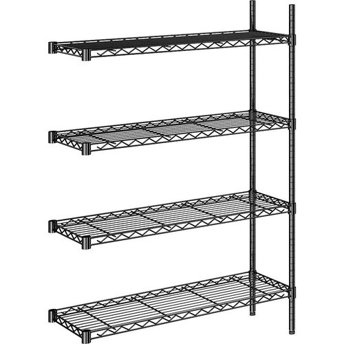 4061753091864 - Stahldraht-Gitterregal schwarz Fachlast 100 kg BxT 910 x 360 mm Anbauregal Höhe 1370 mm 4 Fachböden kaiserkraft 4061753091864 - Stahldraht-Gitterregal schwarz Fachlast 100 kg BxT 910 x 360 mm Anbauregal Höhe 1370 mm 4 Fachböden kaiserkraft