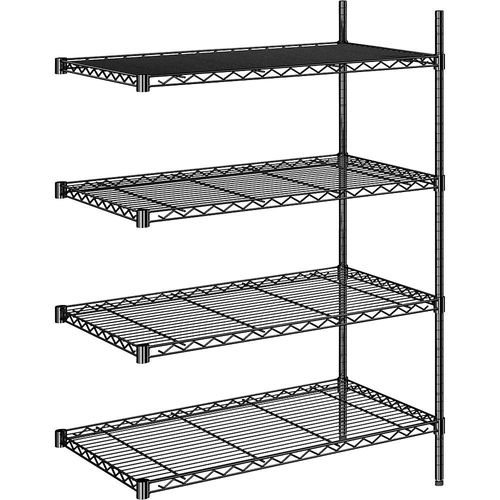 4061753091888 - Stahldraht-Gitterregal schwarz Fachlast 100 kg BxT 910 x 610 mm Anbauregal Höhe 1370 mm 4 Fachböden kaiserkraft 4061753091888 - Stahldraht-Gitterregal schwarz Fachlast 100 kg BxT 910 x 610 mm Anbauregal Höhe 1370 mm 4 Fachböden kaiserkraft