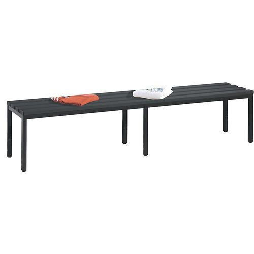 4025314145120 - Garderobenbank BASIC Kunststoffleisten Länge 1960 mm schwarzgrau 4025314145120 - Garderobenbank BASIC Kunststoffleisten Länge 1960 mm schwarzgrau