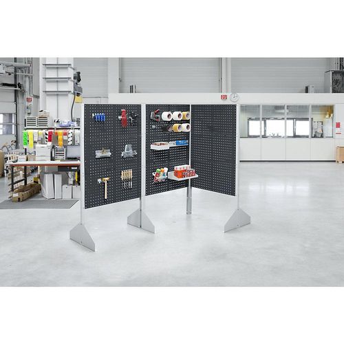 4061753046024 - eurokraft pro Lochplatten-Stellwand Höhe 1845 mm Erweiterungsmodul anthrazitgrau